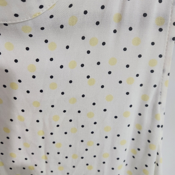 Elegant 100% VISCOSE White Polka Dot Dress,, Size 4 - Picture 2 of 10